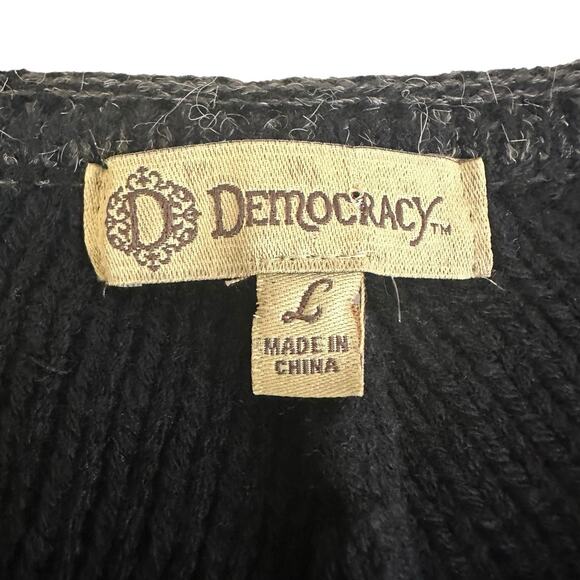 Democracy Women's Pullover Poncho Knit Sweater Large - Picture 3 of 5